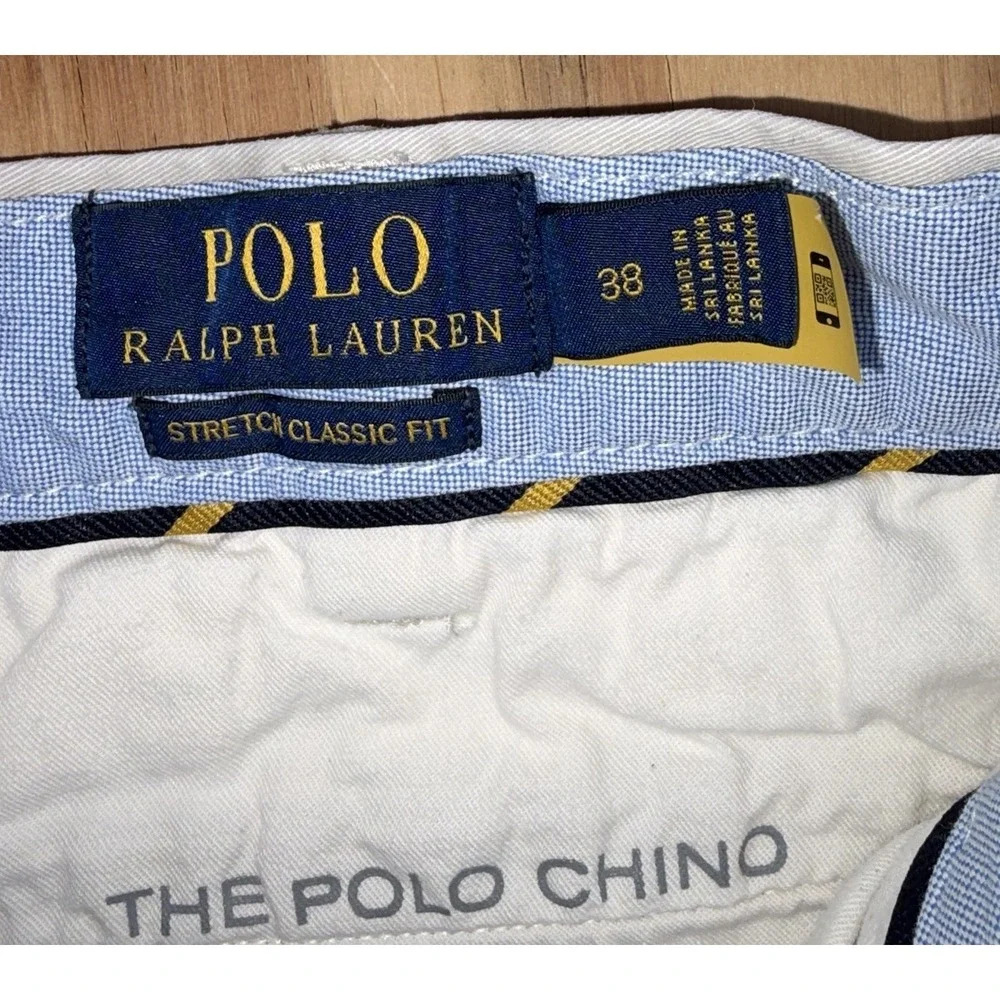 Polo Ralph‎ Lauren Stretch Classic Fit Khaki Chino Shorts 38 Flesh Pony 5